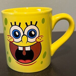 NICKELODEON SpongeBob Squarepants Cartoon Yellow Ceramic Mug ~  Viacom